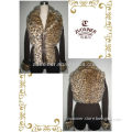 Ladies leapord print fur jacket